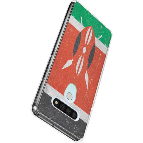 Kenya Flag Distressed LG Stylo 6 Clear Case